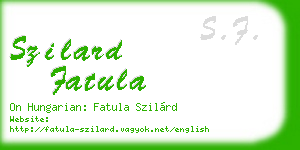 szilard fatula business card